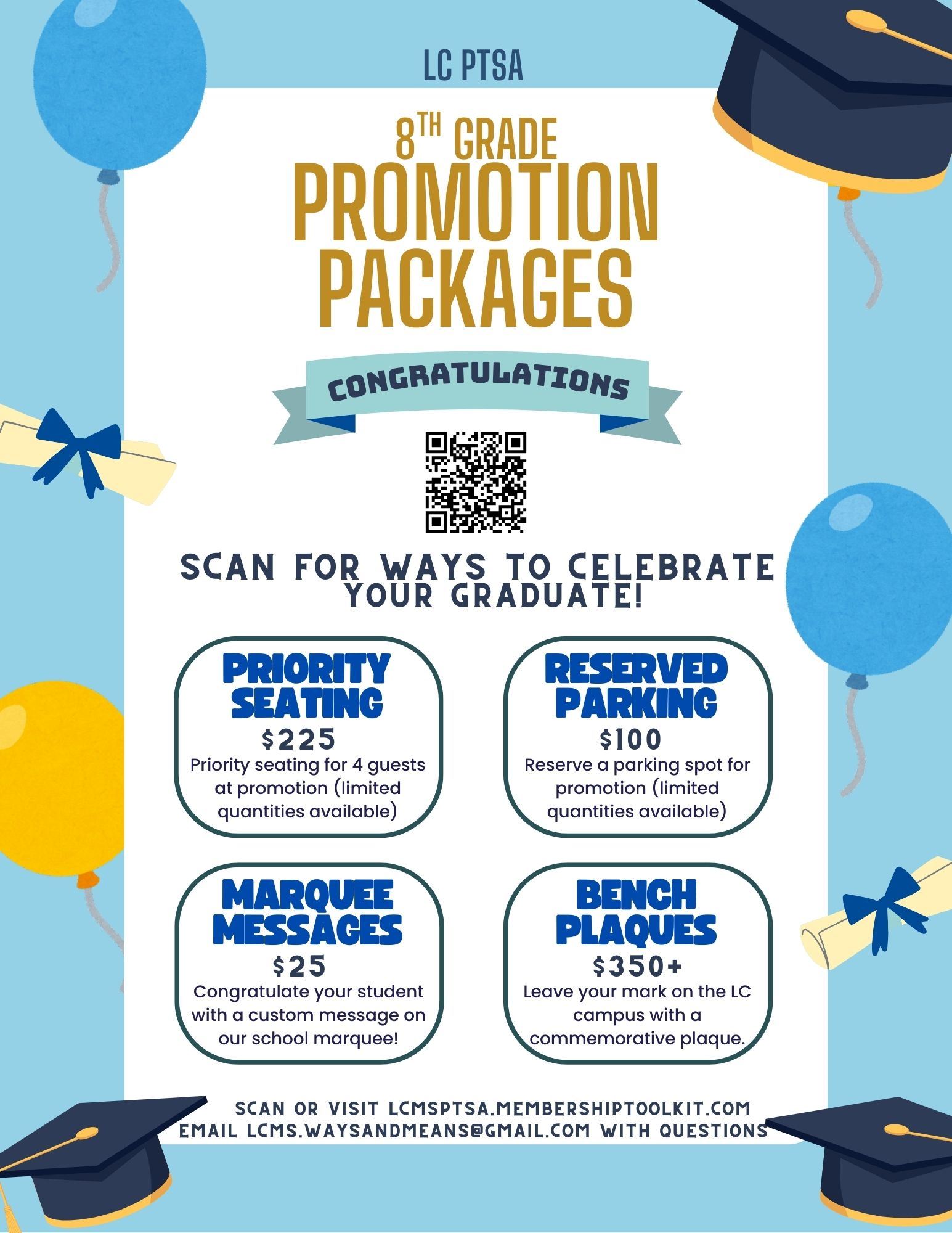  PTSA Promotion Packages